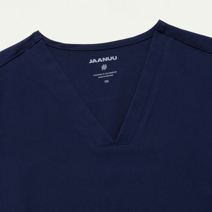 Carte Slim 2-Pocket Scrub Top - Midnight Navy