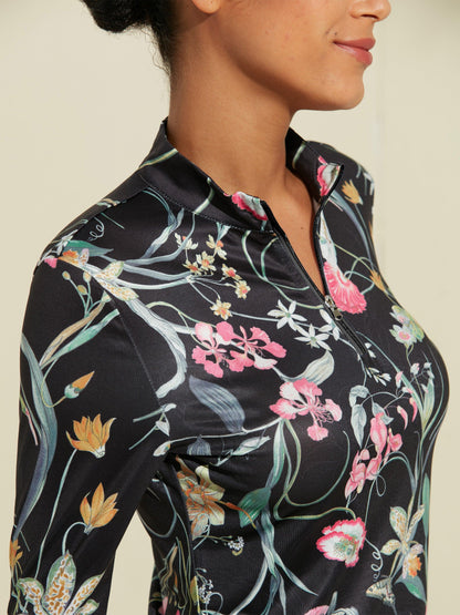 Botanical Energy Golf Shirt Quarterzip UPF50+