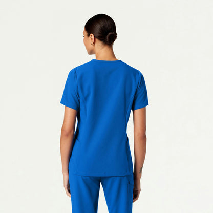 Calix Fit & Flare Scrub Top - Royal Blue