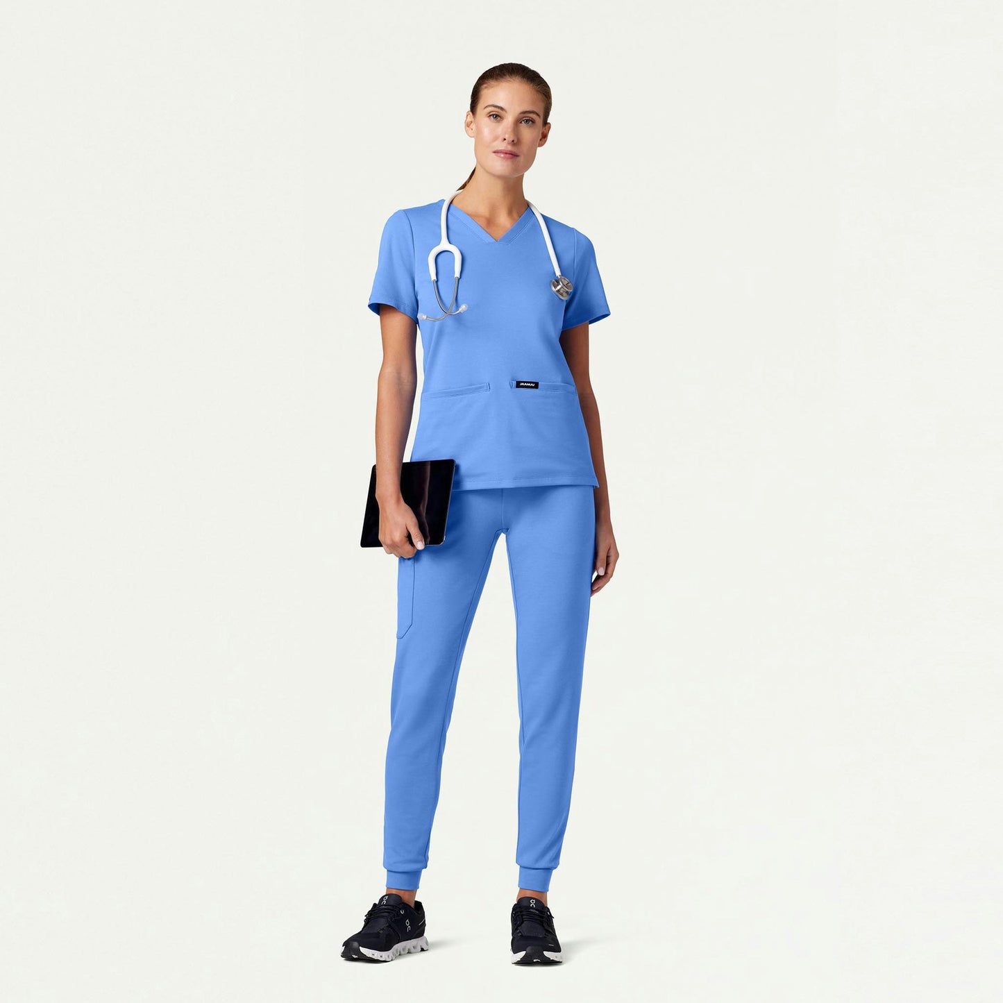 Cesi Slim UltraSOFT Scrub Top - Ceil Blue