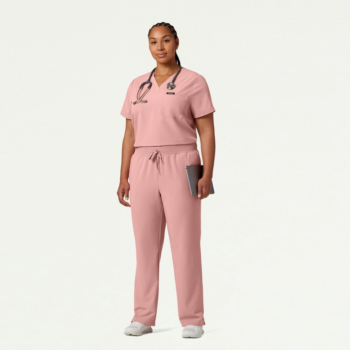 Rhena Essential 1-Pocket Scrub Top - Mauve