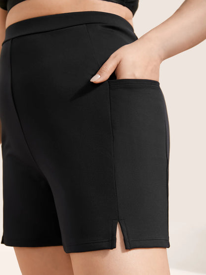 High Rise Pocket Split Side Swim Bottom