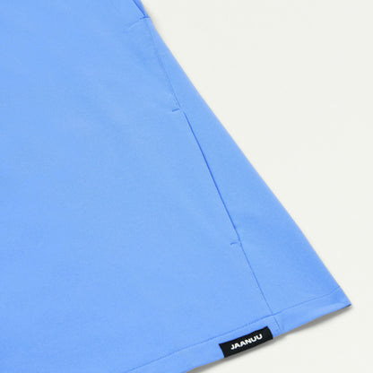 Aris Oversized 2-Pocket Scrub Top - Ceil Blue