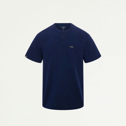 Reeve Henley Scrub Top - Midnight Navy