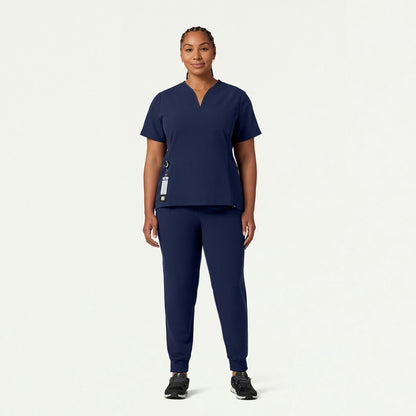 Silex Slim Knit-Waist Scrub Jogger - Midnight Navy