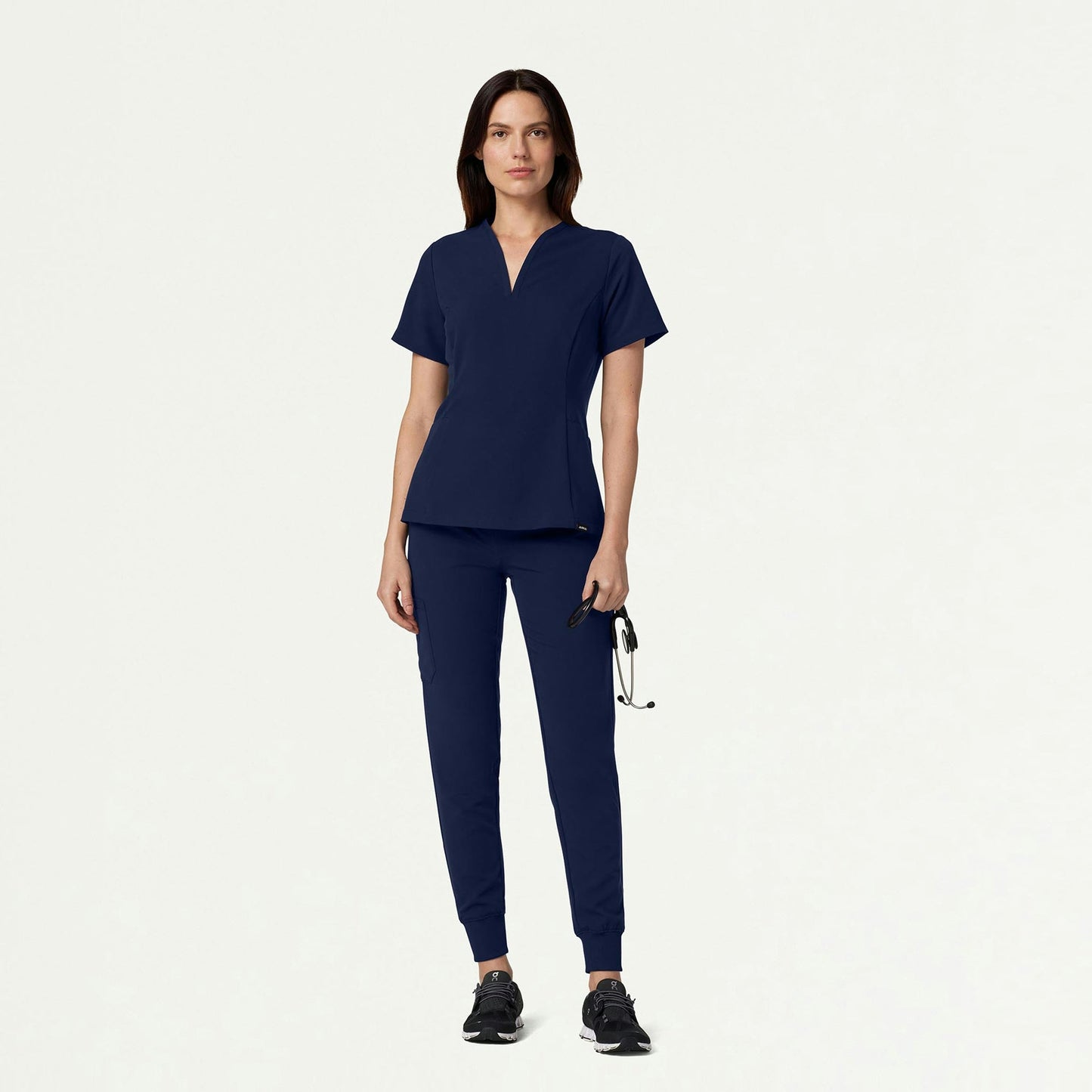 Calix Fit & Flare Scrub Top - Midnight Navy