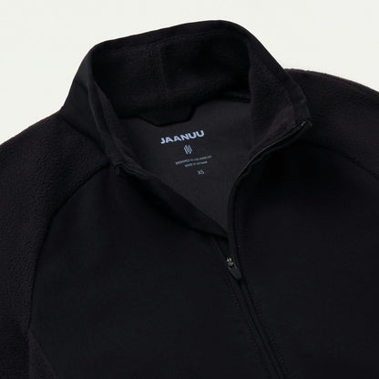 Cloud Hybrid Fleece Bomber Jacket - Black