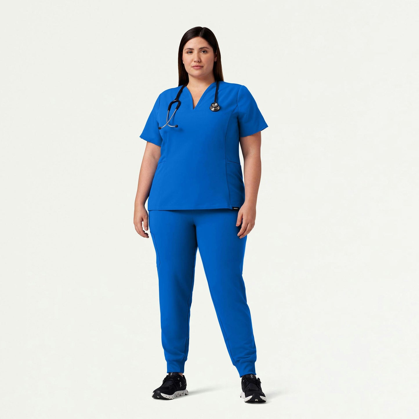 Calix Fit & Flare Scrub Top - Royal Blue