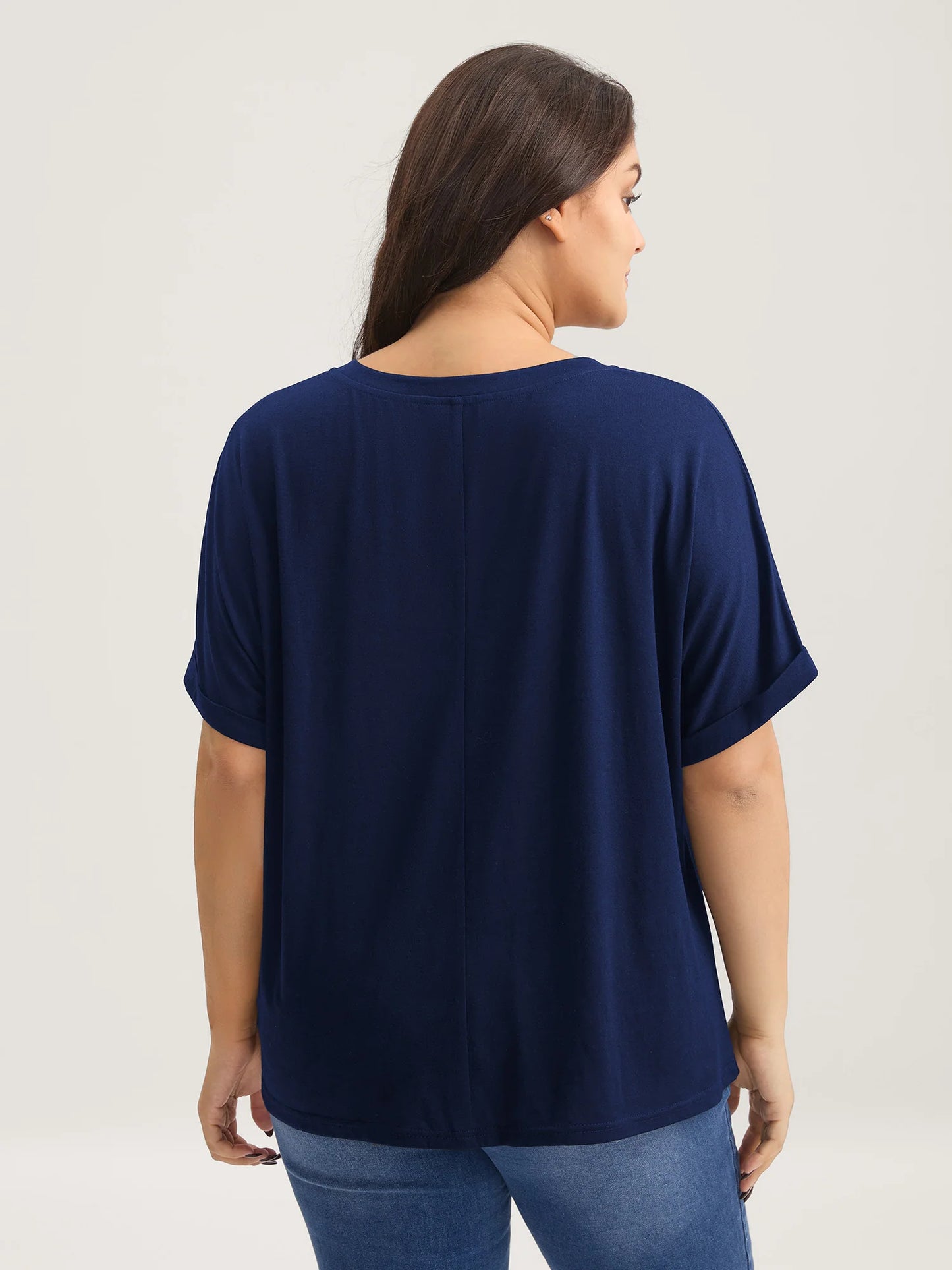 Supersoft Stretchy Zirconia Design T-Shirt