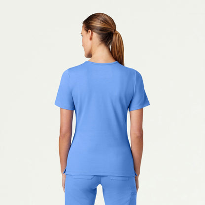 Cesi Slim UltraSOFT Scrub Top - Ceil Blue