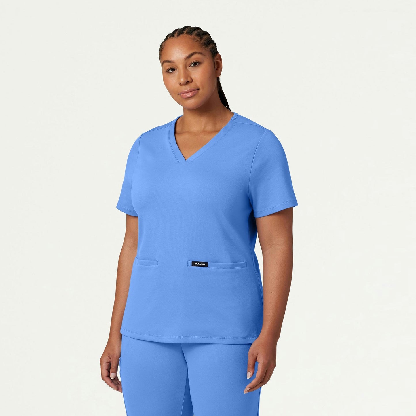 Cesi Slim UltraSOFT Scrub Top - Ceil Blue