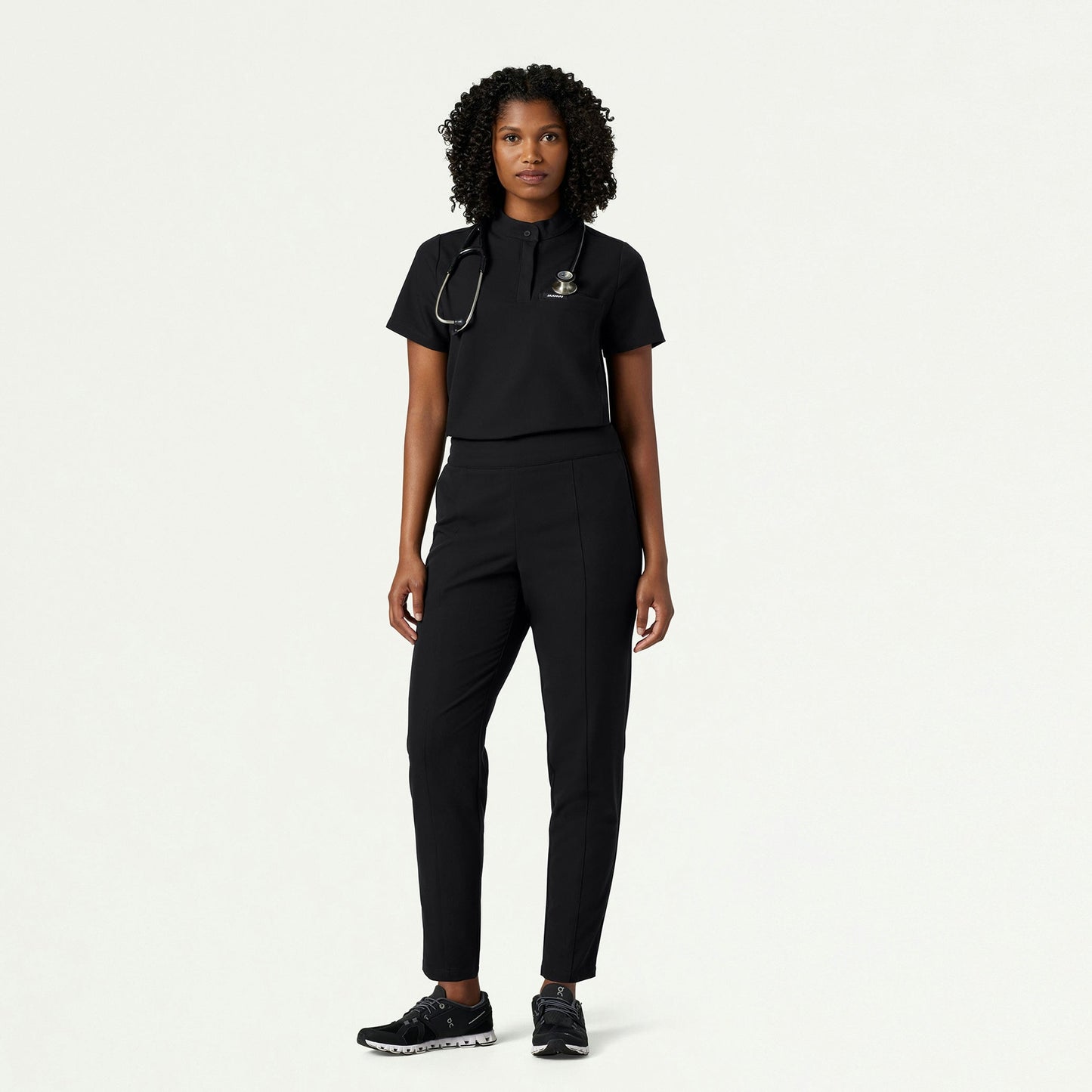 Lio Tapered 5-Pocket Scrub Pant - Black