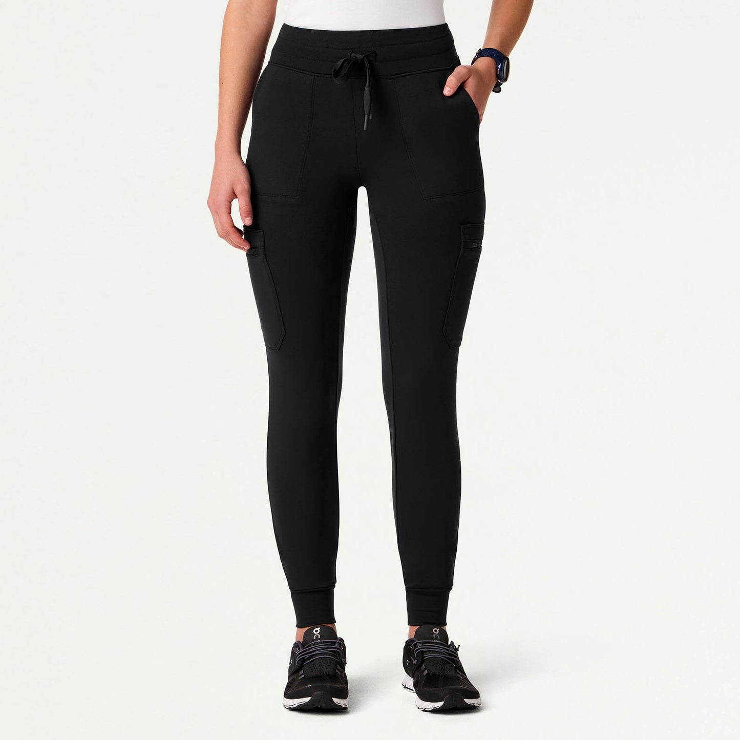 Kait 10-Pocket Skinny UltraSOFT Scrub Jogger - Black