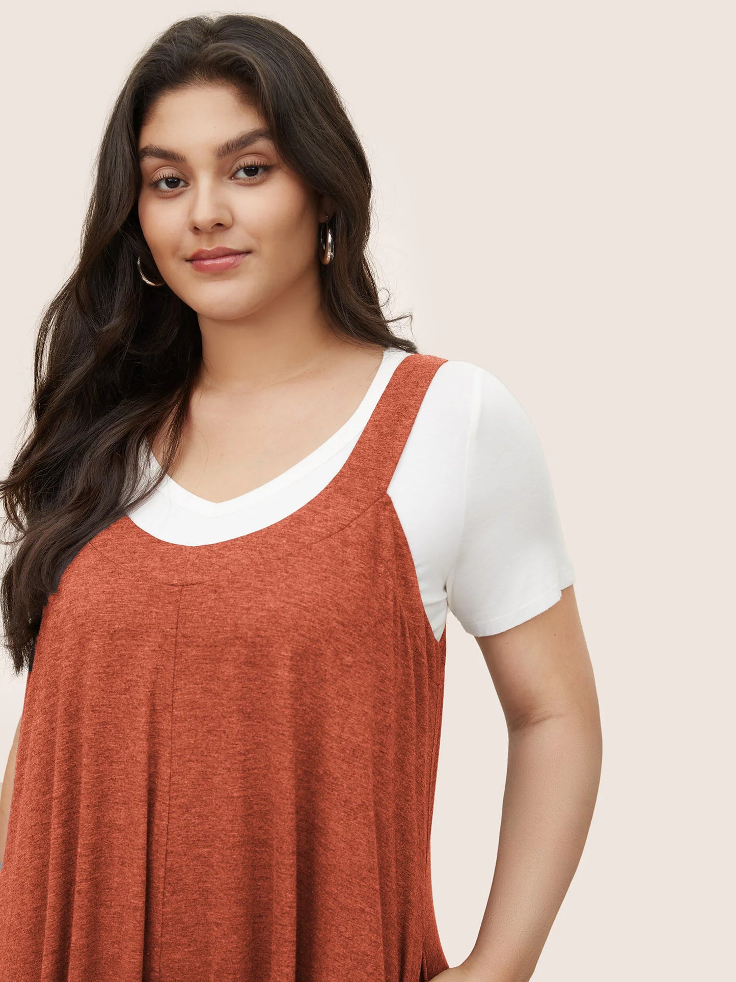 Supersoft Essentials Solid Pocket Adjustable Straps Jumpsuit