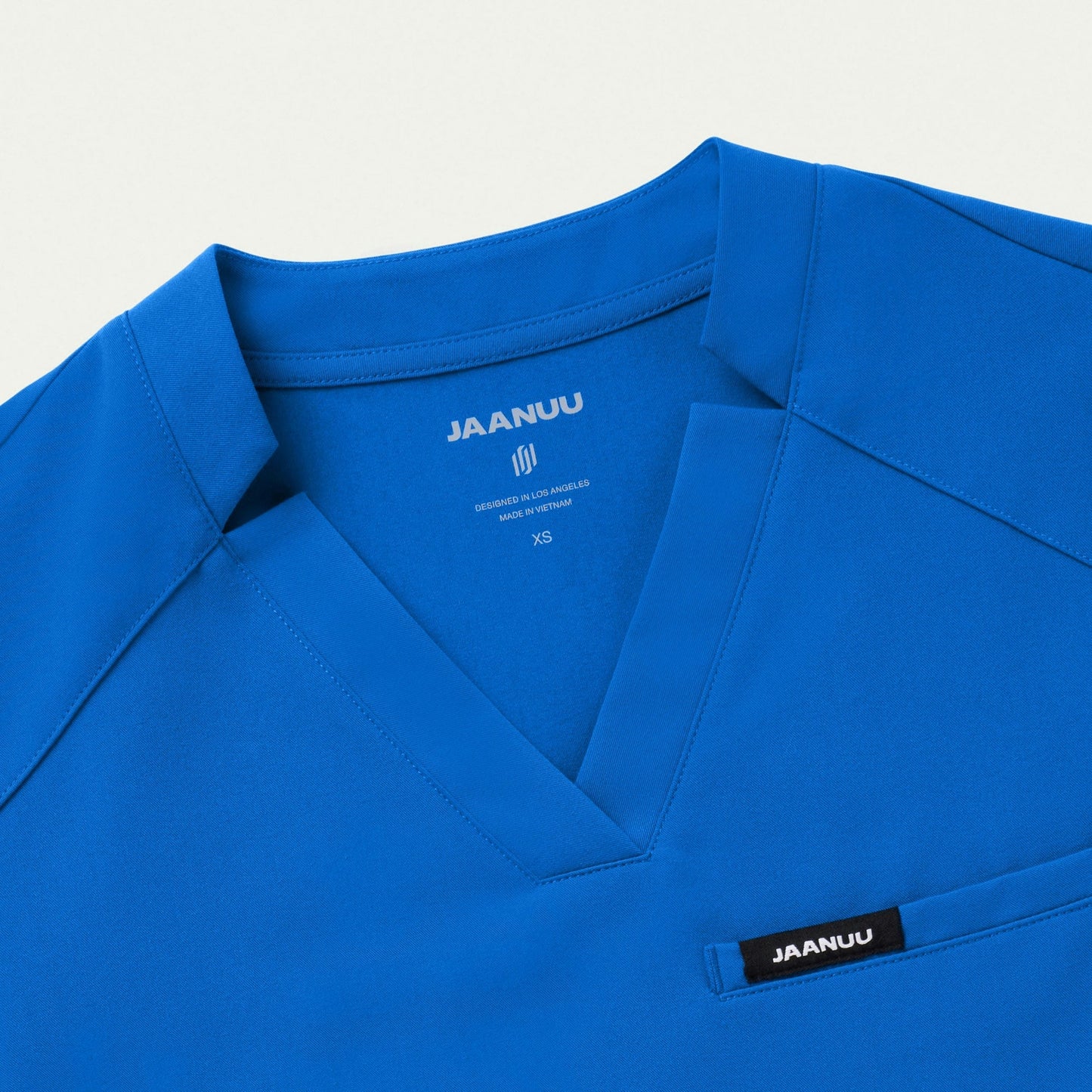 Helia Notched V-Neck Scrub Top - Royal Blue