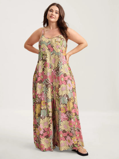 Vivid Groove Stretchy Adjustable Jumpsuit