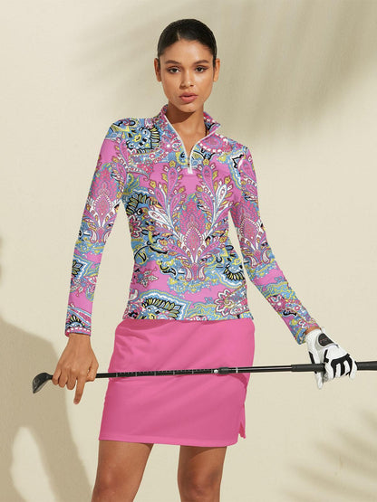 Pretty Feminine Golf Shirt Quarterzip UPF50+