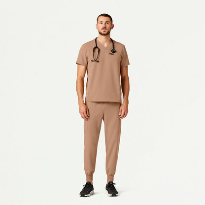 Platt 3-Pocket Scrub Top - Clay