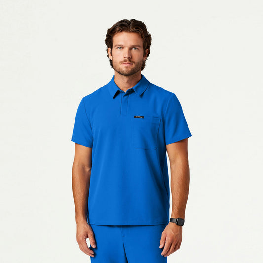 Axis Polo Scrub Top - Royal Blue