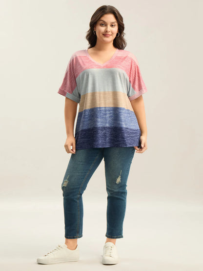 Multi-Color Summer Stripes T-Shirt