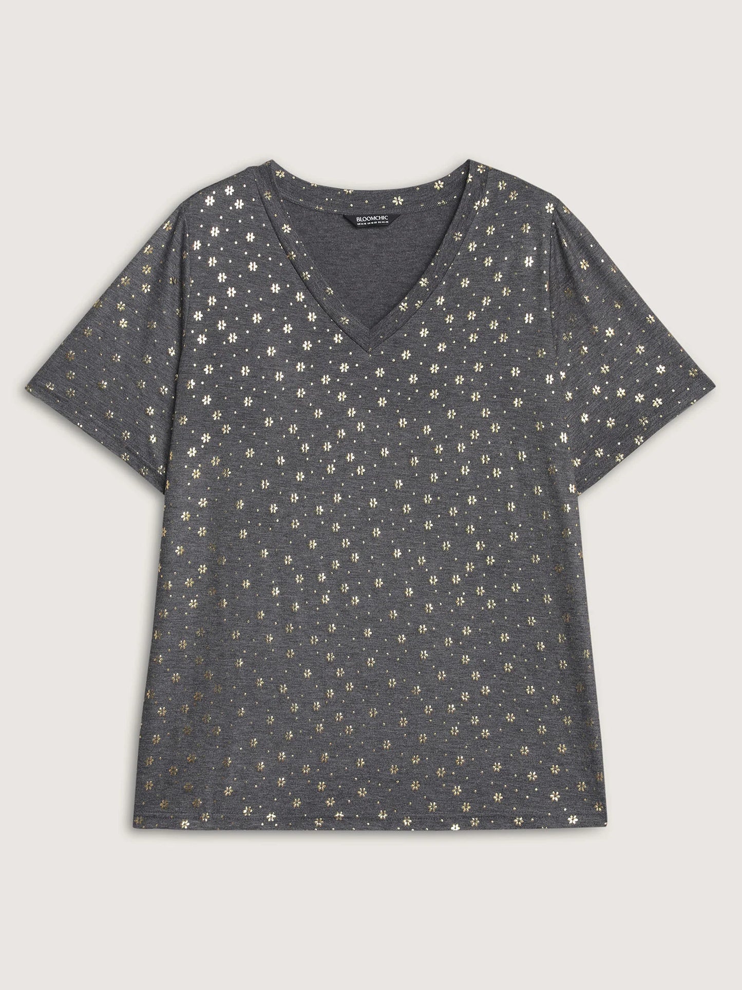 Supersoft Stretchy Gold Floral T-Shirt