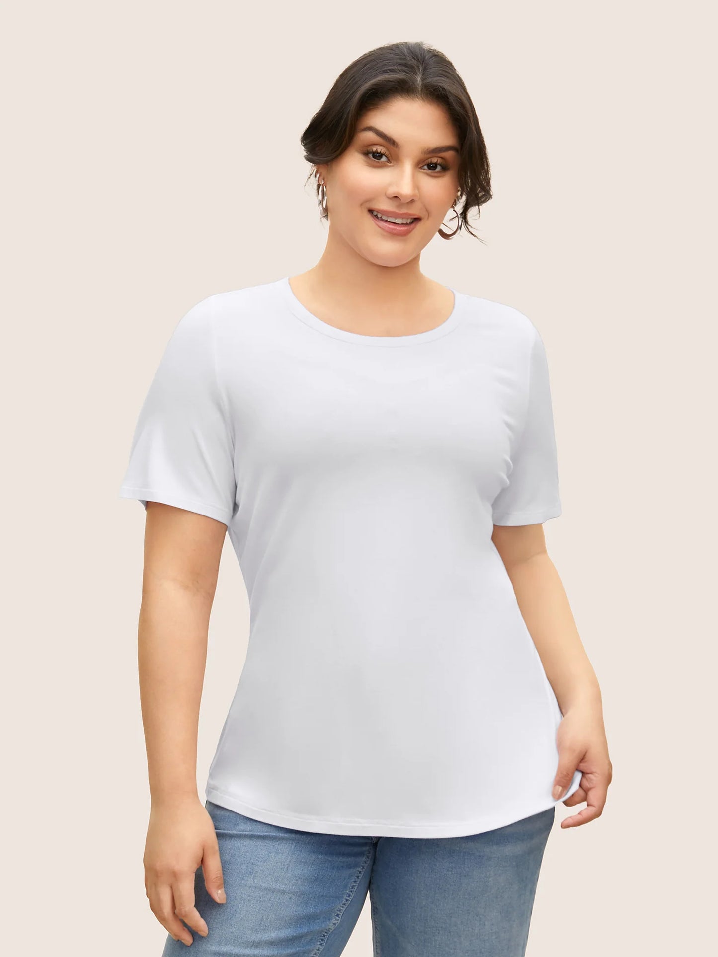 Supersoft Essentials Solid Basic Knit T-shirt