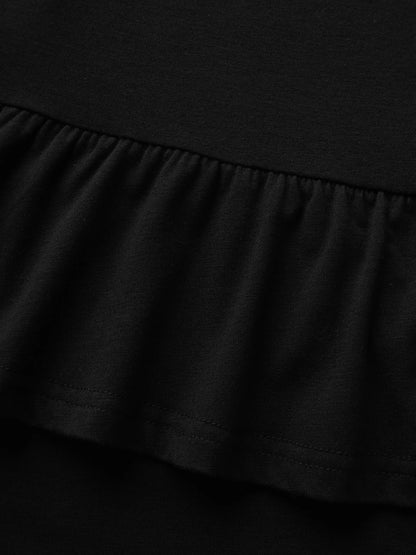 Layered Ruffled Flare Hem Pants