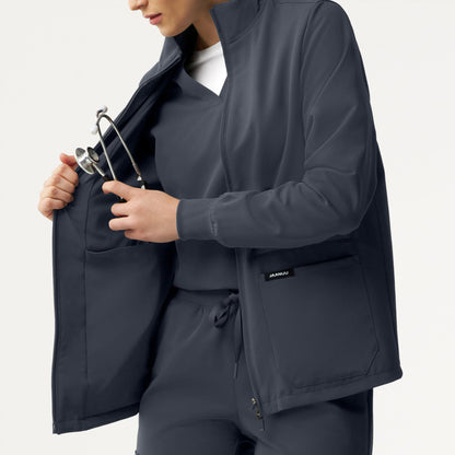 Ceri Essential 6-Pocket Scrub Jacket - Carbon Gray