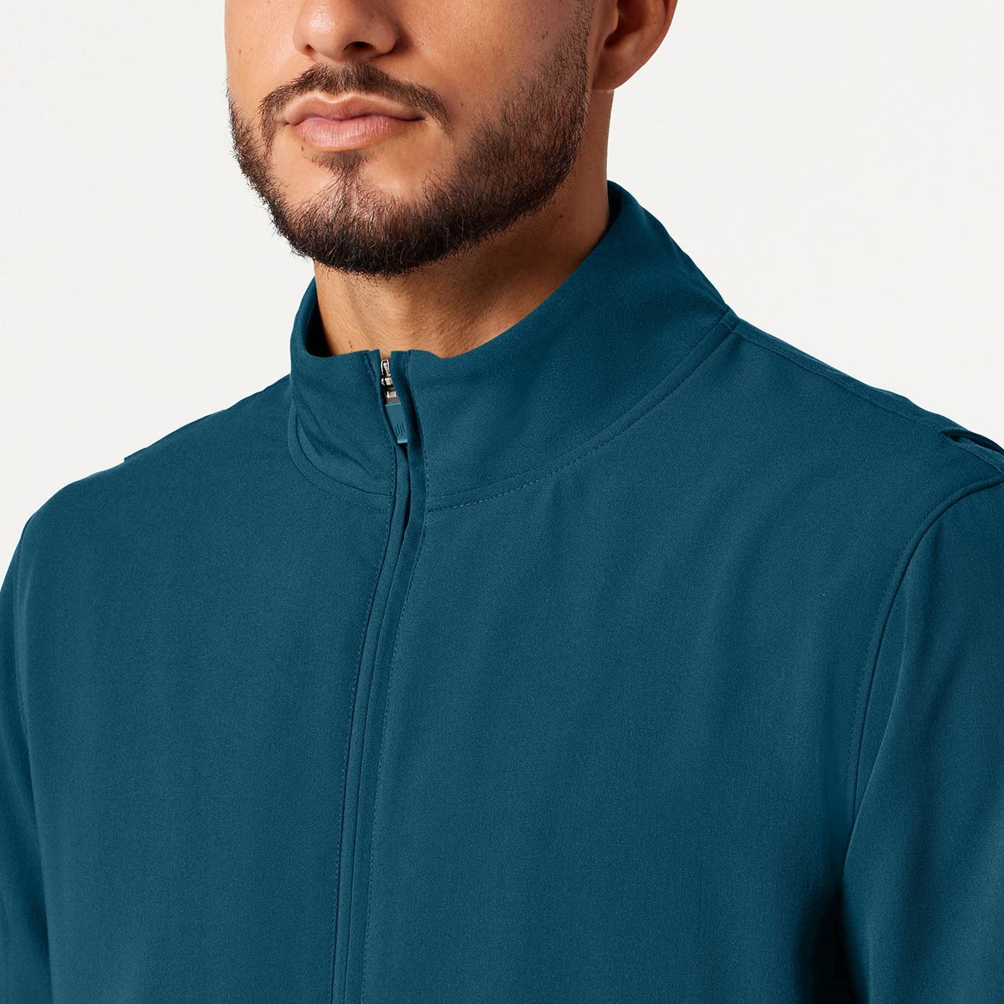 Wolfe Everyday 6-Pocket Scrub Jacket - Caribbean Blue