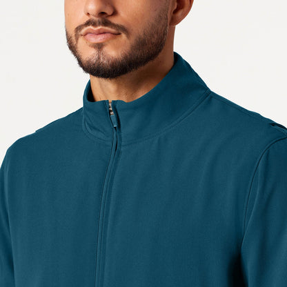 Wolfe Everyday 6-Pocket Scrub Jacket - Caribbean Blue