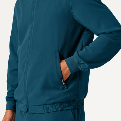 Wolfe Everyday 6-Pocket Scrub Jacket - Caribbean Blue