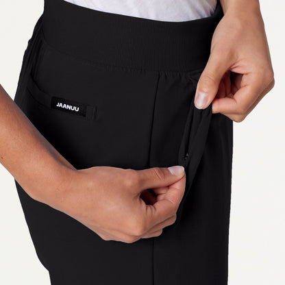 Xenos Essential Knit-Waist Scrub Pant - Black