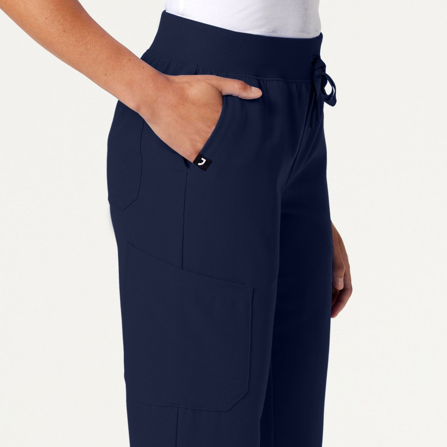 Silex Slim Knit-Waist Scrub Jogger - Midnight Navy