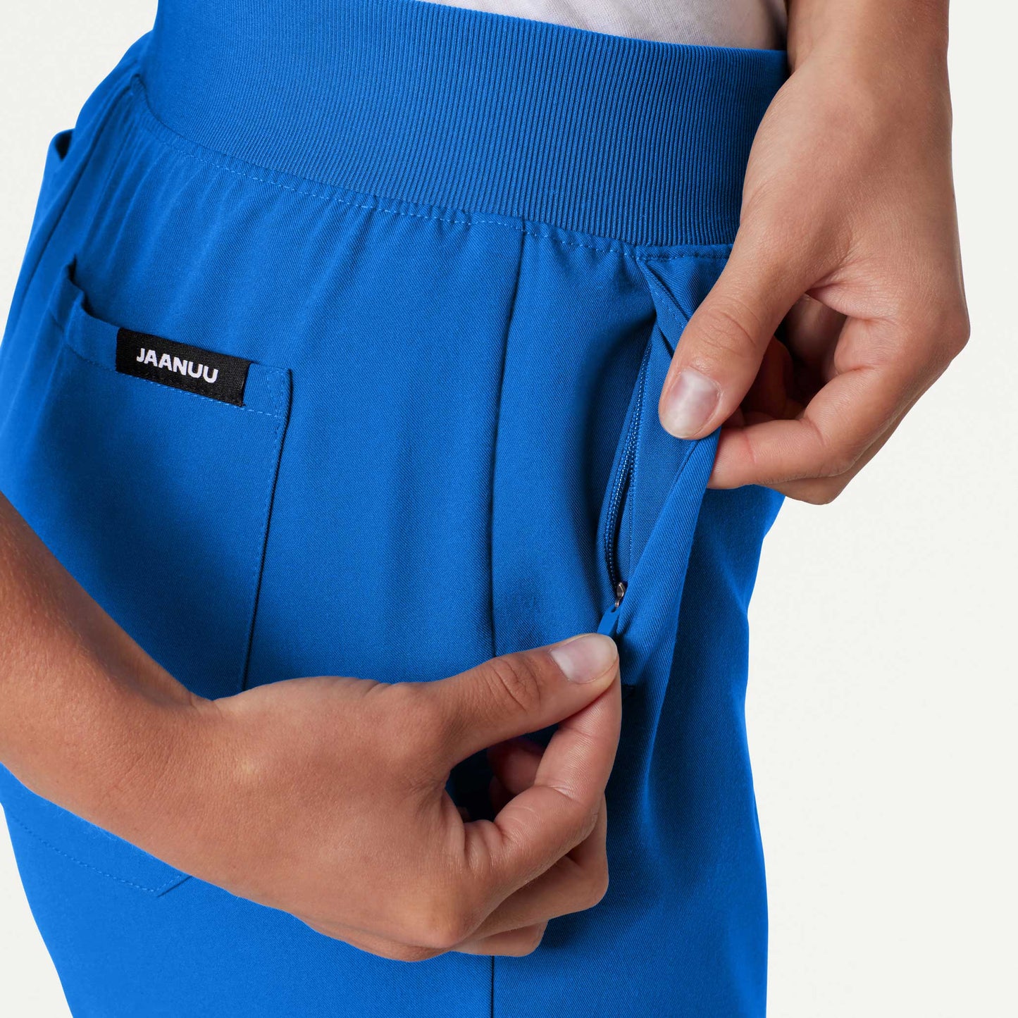Silex Slim Knit-Waist Scrub Jogger - Royal Blue