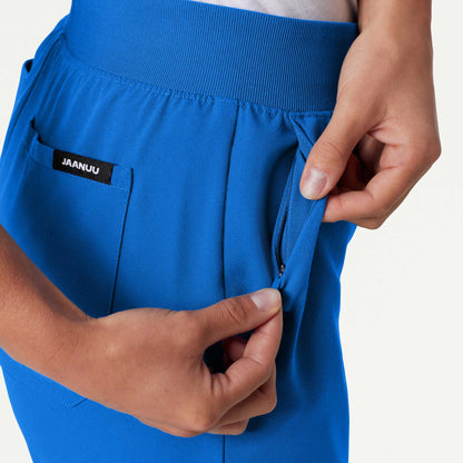 Silex Slim Knit-Waist Scrub Jogger - Royal Blue