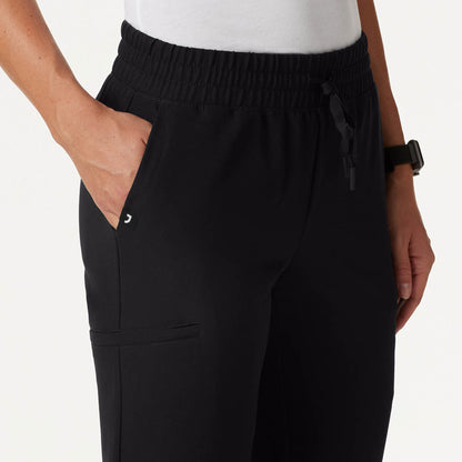 Jace Skinny 7-Pocket Scrub Jogger - Black