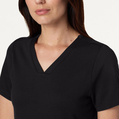Cesi Slim UltraSOFT Scrub Top - Black