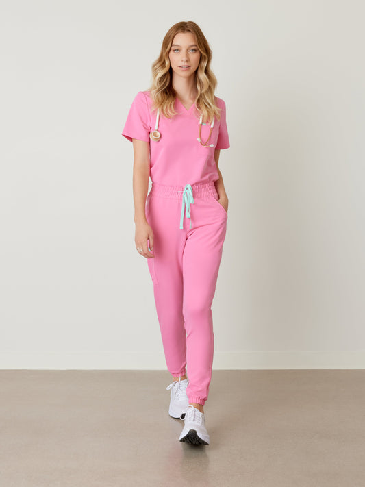 ROSIE RE-GARDE™ - BUBBLE PINK - Jogger Scrub Pants - SILVADUR™ - Final Sale