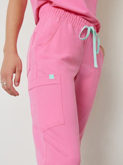 ROSIE RE-GARDE™ - BUBBLE PINK - Jogger Scrub Pants - SILVADUR™ - Final Sale
