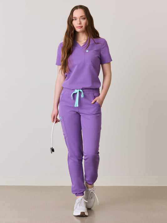 ROSIE RE-GARDE™ - ROYAL LILAC - Jogger Scrub Pants - SILVADUR™