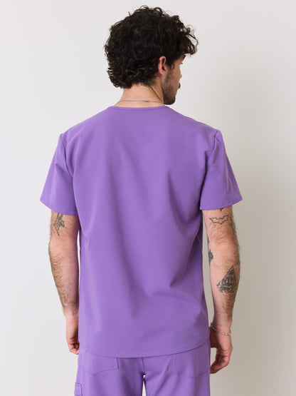 LOGAN RE-GARDE™ - ROYAL LILAC - One Pocket Men's Scrub Top - SILVADUR™