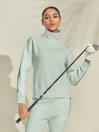 More Than Basic Irregular Collar Golf Sweatshirt