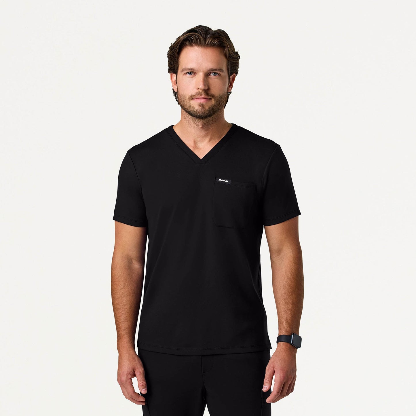 Asher Slim UltraSOFT Scrub Top - Black