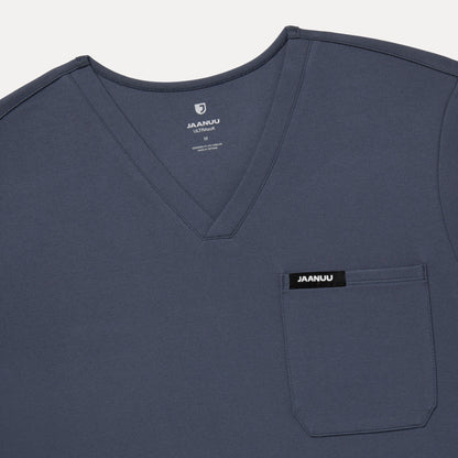 Asher Slim UltraSOFT Scrub Top - Carbon Gray