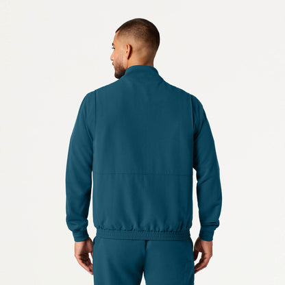 Wolfe Everyday 6-Pocket Scrub Jacket - Caribbean Blue
