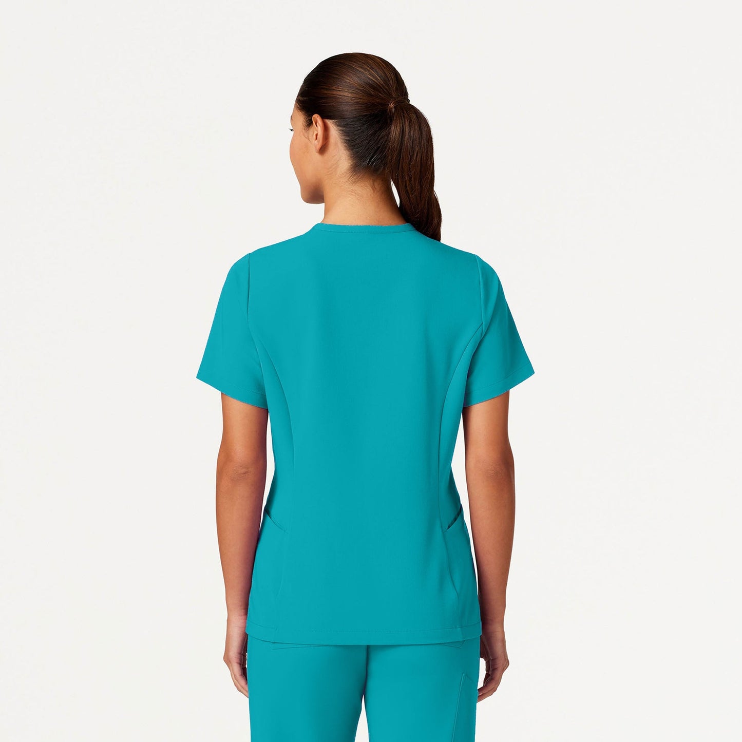 Calix Fit & Flare Scrub Top - Teal