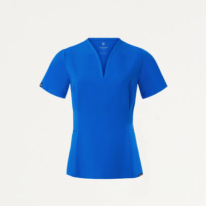 Calix Fit & Flare Scrub Top - Royal Blue