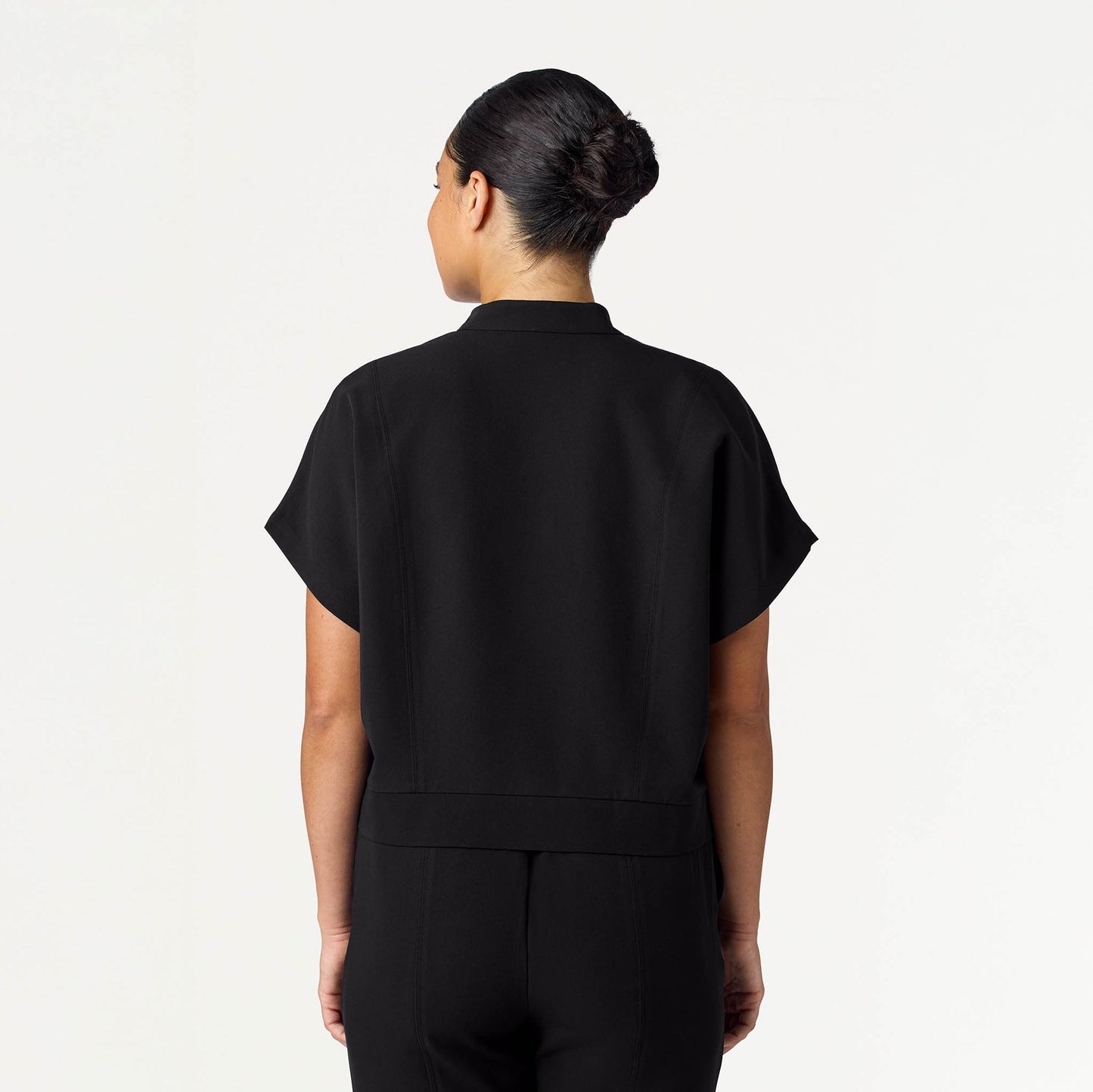 Clare Dolman Scrub Top - Black