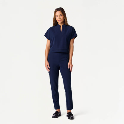 Clare Dolman Scrub Top - Midnight Navy