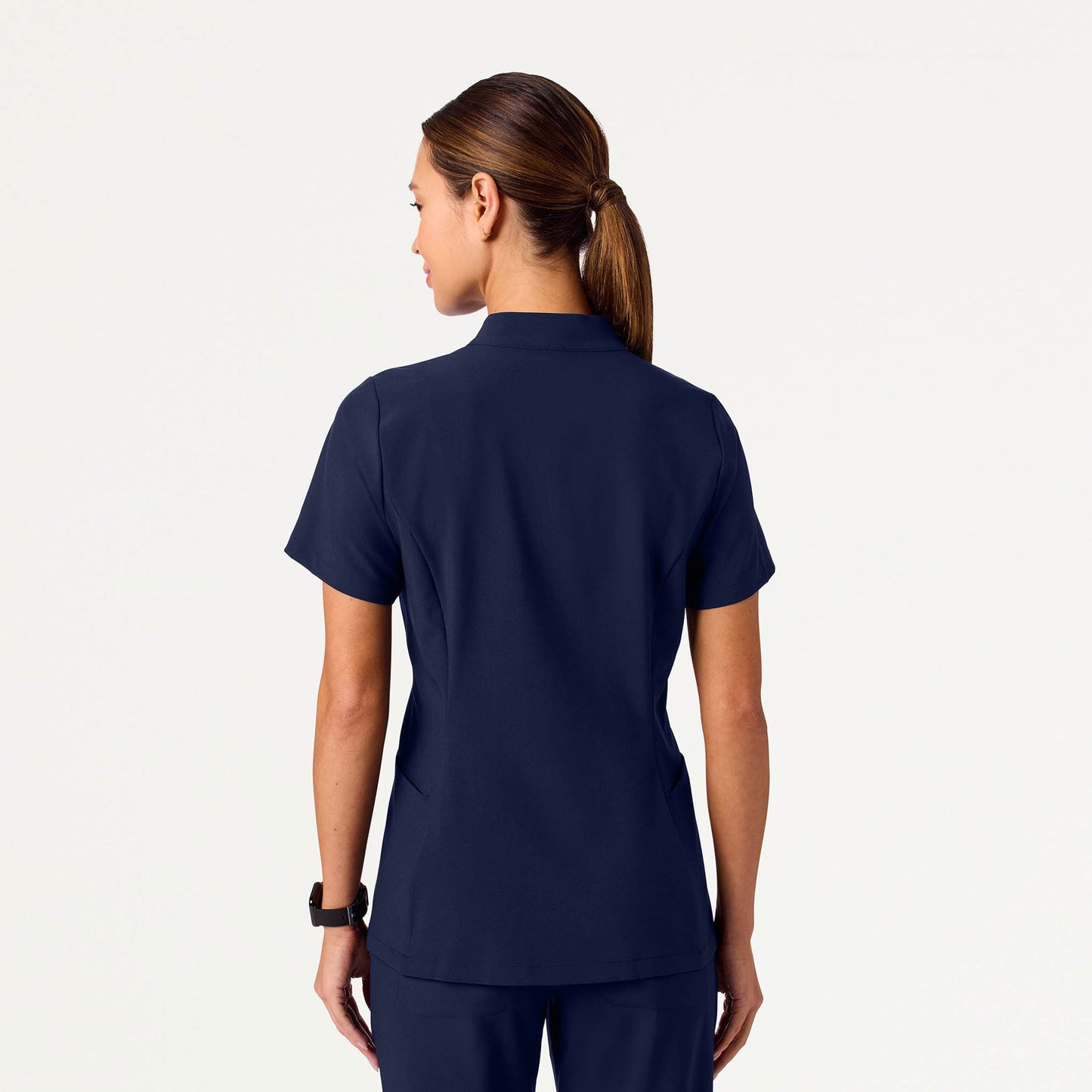 Aria Fit & Flare UltraLITE™ Scrub Top - Midnight Navy